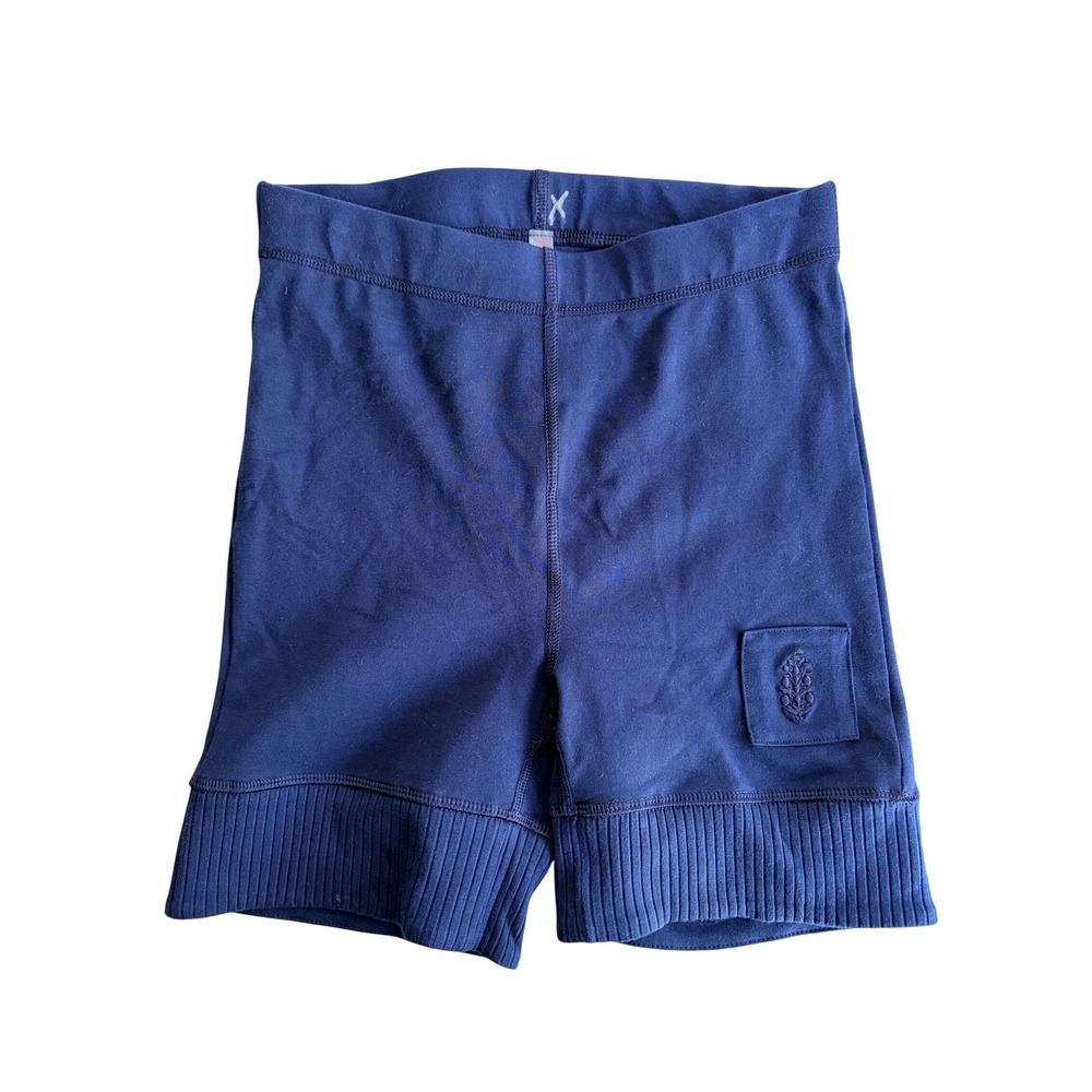 FREE PEOPLE FP Movement Navy Blue Ribbed Trim Biker Shorts XS Activewear